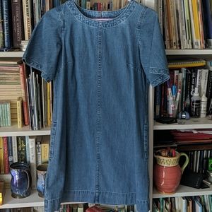 J Crew denim dress with side pockets